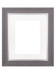 Scandi Slate Grey Picture Frame With White Mount - thumbnail 1