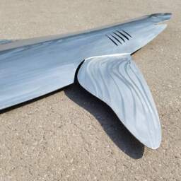 Black Tip Shark Art, Metal Wall Fish Ocean Fishing Gift, Tropical Decor, Handmade Art - thumbnail 2