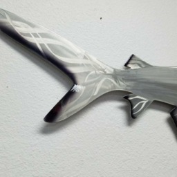 Black Tip Shark Art, Metal Wall Fish Ocean Fishing Gift, Tropical Decor, Handmade Art - thumbnail 4