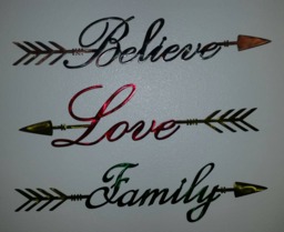 Arrows Decoration Wall Home Family Living Dining Kitchen Inspirational Metal Steel Hangings Art Signs Gifts Custom Words Sayings - thumbnail 1