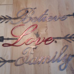Arrows Decoration Wall Home Family Living Dining Kitchen Inspirational Metal Steel Hangings Art Signs Gifts Custom Words Sayings - thumbnail 2
