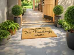 The Reading's Custom House Mat - Personalized Wedding Present - thumbnail 1