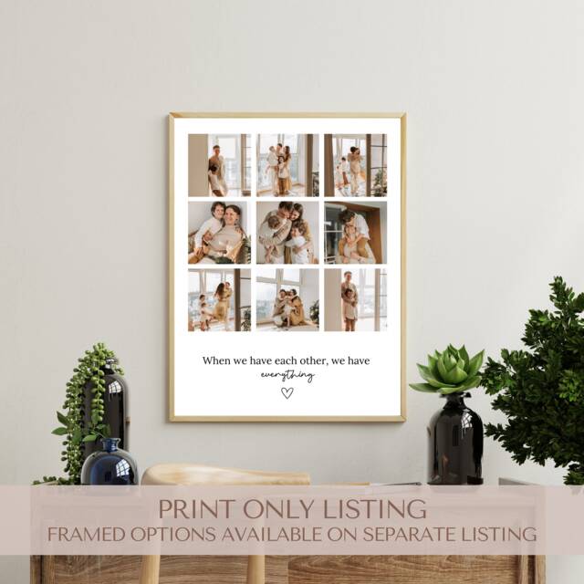 Personalised Printed Photo Collage - Print Family Portrait Custom Gift Ideas For Him Or Her - image 1