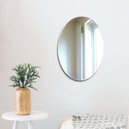 Oval Acrylic Wall Mirror Personalized Engraving, Shatterproof - thumbnail 2