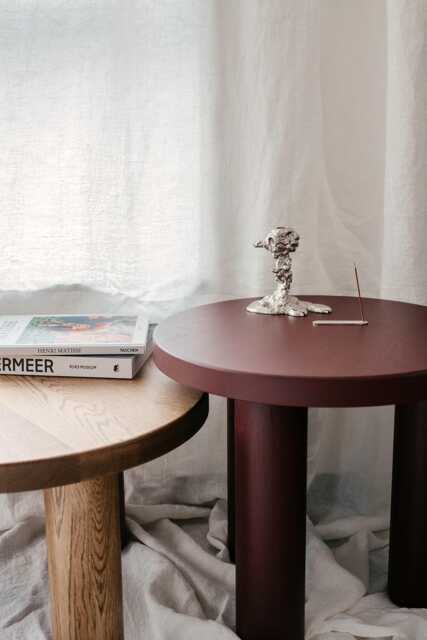 Round Oak Coffee Tables - Handmade Solid Wood Set Or Single Warm Natural Finish With Turned Legs For Any Interior - image 1