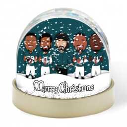 Eagles 2024-25 Vector Heroes Christmas Snow Globe American Football Great Gift For Philadelphia Philly Fans