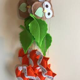 Handmade Woodland Animal Garland Nursery Decor, Wall Hanging - thumbnail 4