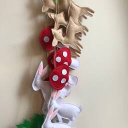 Handmade Woodland Animal Garland Nursery Decor, Wall Hanging - thumbnail 2