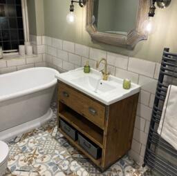 Macclesfield - Handmade Reclaimed Timber Bathroom Vanity Rustic Solid Wood Sink Unit Custom Made