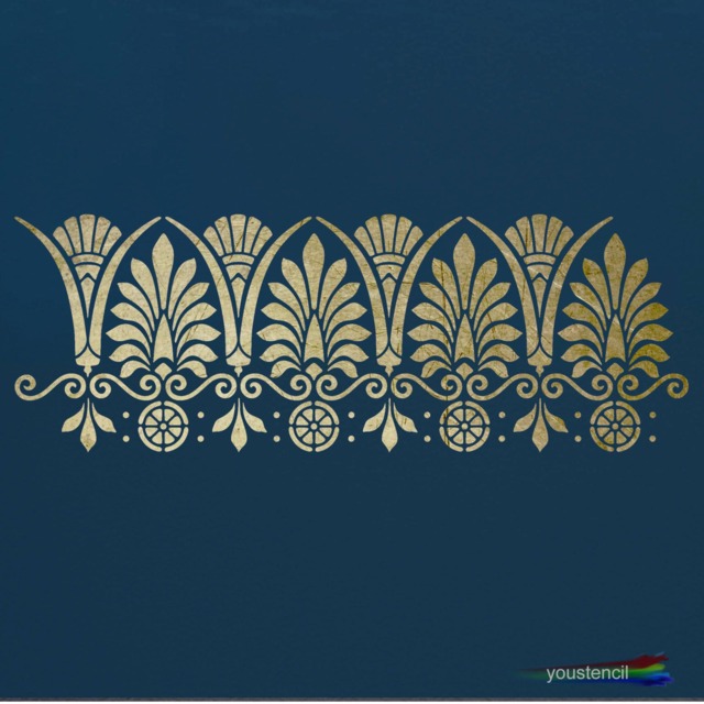 Greek Border Stencil For Walls, Art & Furniture. St52 - image 1
