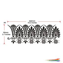 Greek Border Stencil For Walls, Art & Furniture. St52 - thumbnail 2