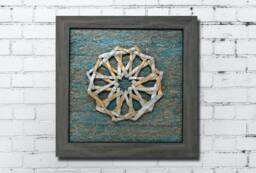 The Arabesque?? Modern-Look Wall Art With Metallic Polymer Clay Sculpted Medieval Islamic Geometric Arabesque Pattern
