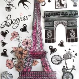 3D Wall Art Decals Stickers Removable Home Decor Decorations Kids Nursery Girl Guitar Birds Australia Paris Butterfly Tree Eiffel Tower - thumbnail 3