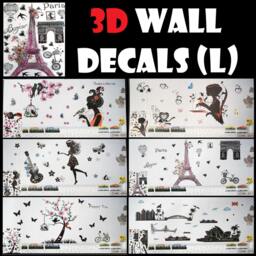 3D Wall Art Decals Stickers Removable Home Decor Decorations Kids Nursery Girl Guitar Birds Australia Paris Butterfly Tree Eiffel Tower - thumbnail 2