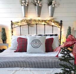 Christmas Tree Farm Pillow Cover Rustic Linen Holiday Decor - thumbnail 1