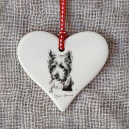 Westie Christmas Ornament - West Highland Terrier Dog Keepsake Xmas Tree Decoration & Stocking Filler Gift - thumbnail 1