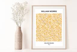Willow Bough Print, William Morris Art, Exhibition Poster, Floral Art Prints, Yellow Art, Nouveau, Wild Flowers, Fast Delivery - thumbnail 1