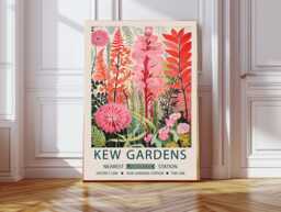 Botanical Flower Market Art Print, Kew Gardens Floral Wall Decor, Art, Art - thumbnail 1