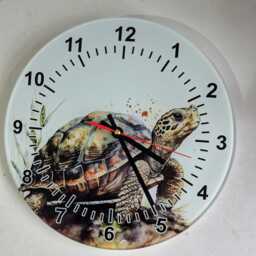 Glass Tortoise Wall Clock - Animal Decor Home - thumbnail 4