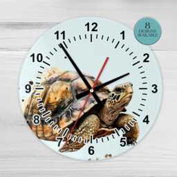 Glass Tortoise Wall Clock - Animal Decor Home - thumbnail 3