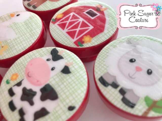 Knobs On The Farm Babies Animals Red Barn Barnyard Farmhouse My Little Farm Kids Nursery M2M Bedding Drawer Pulls ... So Cute - image 1