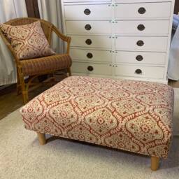 Linwood Bibi Kala Upholstered Ottoman, Deep Cushioned Coffee Table, Footstool - thumbnail 3