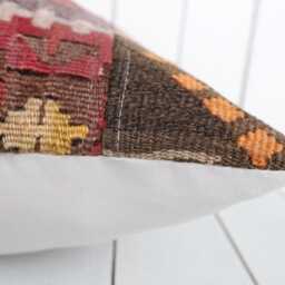Handmade Kilim Pillow Cover Turkish Bohemian Cushion - 16x16 - thumbnail 4