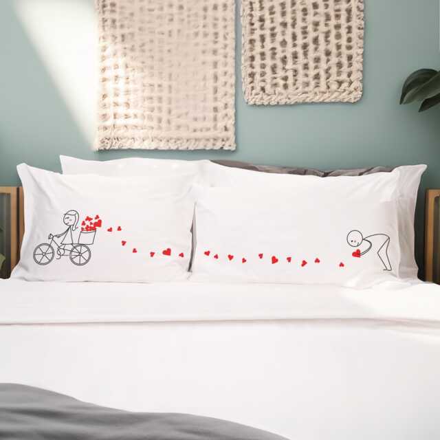 Valentines Pillow Covers Couple Pillowcases For Him Her His & Hers Gifts Anniversary Wedding Boldloft All My Love - image 1