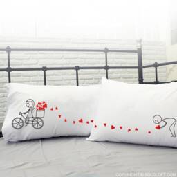Valentines Pillow Covers Couple Pillowcases For Him Her His & Hers Gifts Anniversary Wedding Boldloft All My Love - thumbnail 3
