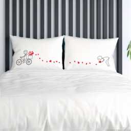 Valentines Pillow Covers Couple Pillowcases For Him Her His & Hers Gifts Anniversary Wedding Boldloft All My Love - thumbnail 2