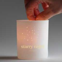 Christmas Engraved Candle - White Matt Jar Cotton Wick Scents+- Your Wishes On The Back Of - thumbnail 2