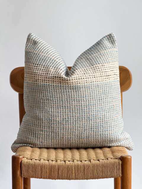 Handwoven Karen Ethnic Pillow Cover Striped Boho Farmhouse Decor - 20x20 - image 1