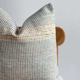 Handwoven Karen Ethnic Pillow Cover Striped Boho Farmhouse Decor - 20x20 - thumbnail 3
