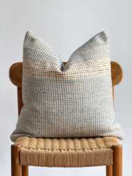 Handwoven Karen Ethnic Pillow Cover Striped Boho Farmhouse Decor - 20x20 - thumbnail 1