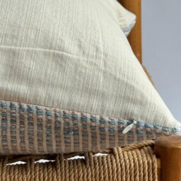 Handwoven Karen Ethnic Pillow Cover Striped Boho Farmhouse Decor - 20x20 - thumbnail 2