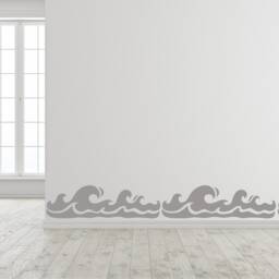 Ocean Waves Wall Art, Border Decal, Sea Beach Themed Decor, Sticker, Vinyl, Coastal Decor - thumbnail 3