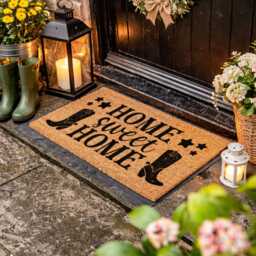 Western Welcome Rug - Cowboy Boots Gift Durable Natural Coir Entrance - thumbnail 3
