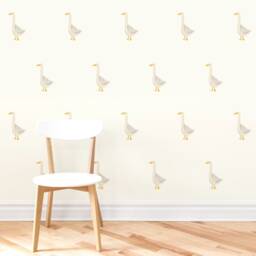 Goose Toss - Fabric Wall Decal Modern Farm Mej - thumbnail 3