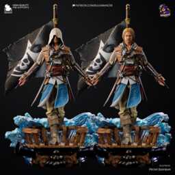 Deadliest Scourge Of The Seas - Hooded Pirate Assassin Historical Fantasy Edward Kenway Resin Figure 16K - thumbnail 3