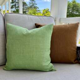 Green Outdoor Throw Pillow Patio Porch Decor Decorative Pillow Covers 18x18 20x20 22x22 14x20 Lumbar Pillows - thumbnail 4