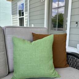 Green Outdoor Throw Pillow Patio Porch Decor Decorative Pillow Covers 18x18 20x20 22x22 14x20 Lumbar Pillows - thumbnail 2