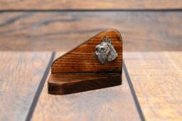 Schnauzer - Wooden Candlestick With Dog, Souvenir, Decoration, Limited Edition, Collection - thumbnail 1
