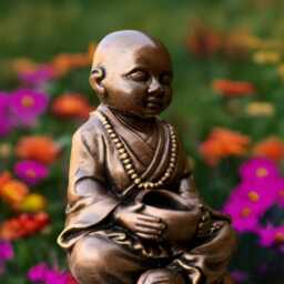 Concrete Buddha Statue Stone Sitting Figurine Zen Meditation Sculpture Cement Outdoor Decoration Lover Gift Lawn Ornament - thumbnail 4