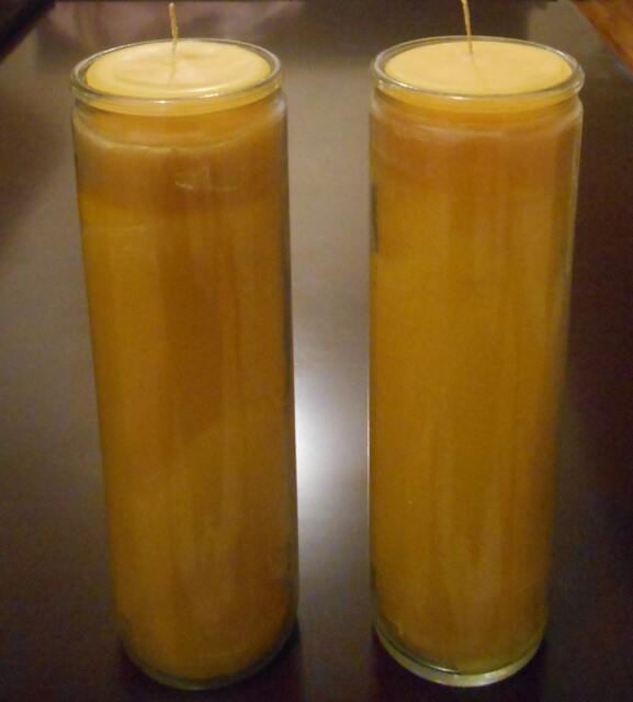 Beeswax Glass Candle Set 192-Hour Unscented Home Decor