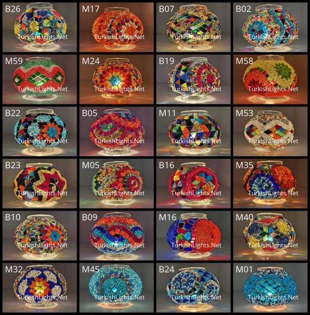 Medium Replacement Turkish Mosaic Globes - Handmade Glass For Chandeliers & Lamps - image 1