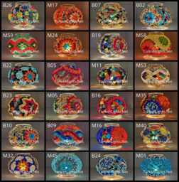 Medium Replacement Turkish Mosaic Globes - Handmade Glass For Chandeliers & Lamps