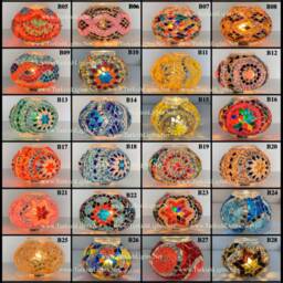 Medium Replacement Turkish Mosaic Globes - Handmade Glass For Chandeliers & Lamps - thumbnail 4
