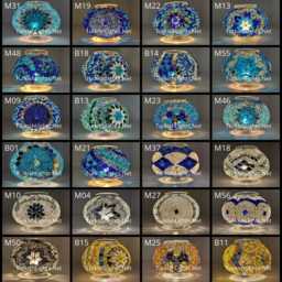 Medium Replacement Turkish Mosaic Globes - Handmade Glass For Chandeliers & Lamps - thumbnail 2