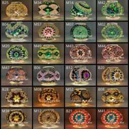 Medium Replacement Turkish Mosaic Globes - Handmade Glass For Chandeliers & Lamps - thumbnail 3