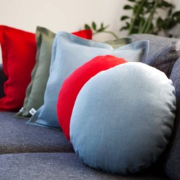 Handmade Red Linen Pillow Cover For Christmas Oxford Style Flanged Cushion - thumbnail 4